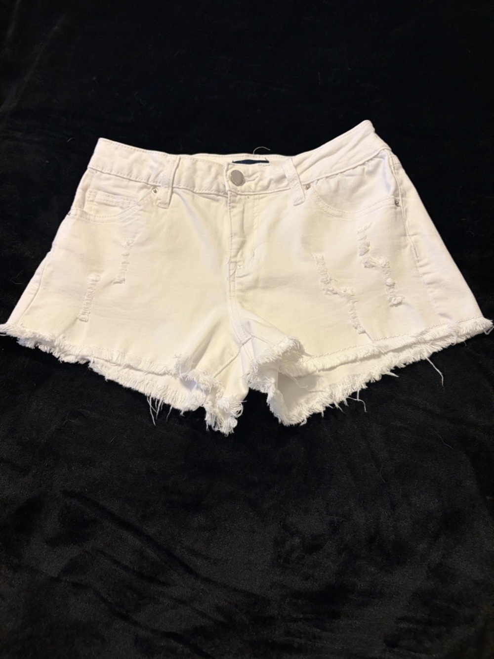 Angel Kiss Denim Collection white shorts.